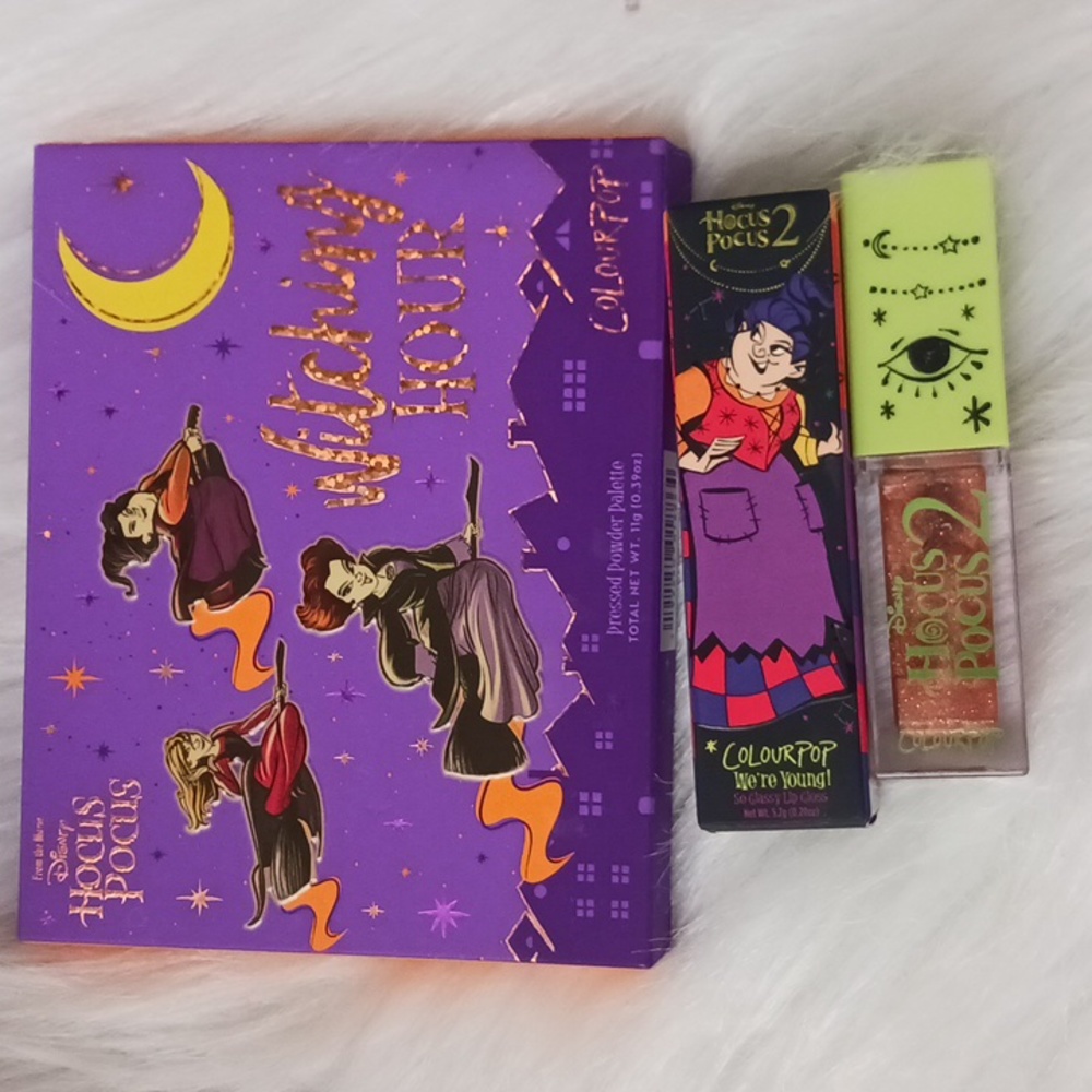 Colourpop Disney Hocus Pocus 2 Witching Hour Eyeshadow & So Glassy Lip Gloss